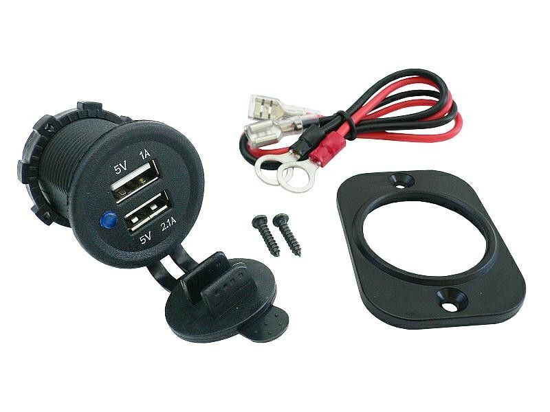 ROZGAŁĘZIACZ ŁADOWARKA 12/24V -2xUSB- 2,1A -DEDAL zdjęcie 1