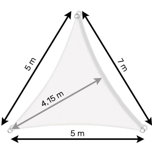 Żagiel przeciwsłoneczny ogrodowy Wodoszczelny 7x5x5m Daszek na Arena.pl