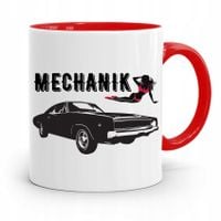 Kubek Czerwony Prezent Dla Mechanika Mechanik Z Nadrukiem Ze Zdjęciem
