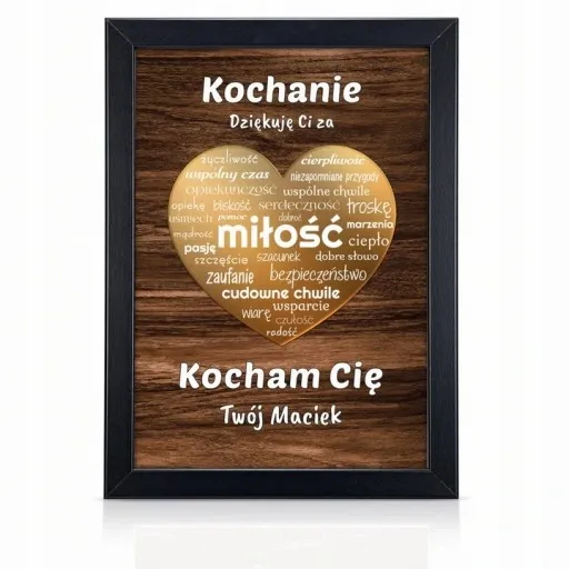 Podziękowania KOMUNIA Św DLA CHRZESTNYCH RAMKA 3D DZIADKÓW PREZENT obraz zdjęcie 3