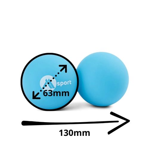 PODWÓJNA PIŁKA DO MASAŻU ROLLER SILIKONOWY 63MM MASAŻER LACROSSE CROSSFIT na Arena.pl