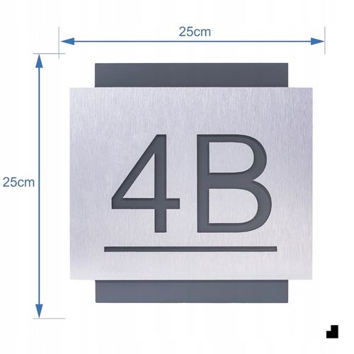 TABLICZKA ADRESOWA Z NUMEREM DOMU | NUMER NA DOM ALUMINIUM ULICA| 25x25cm na Arena.pl