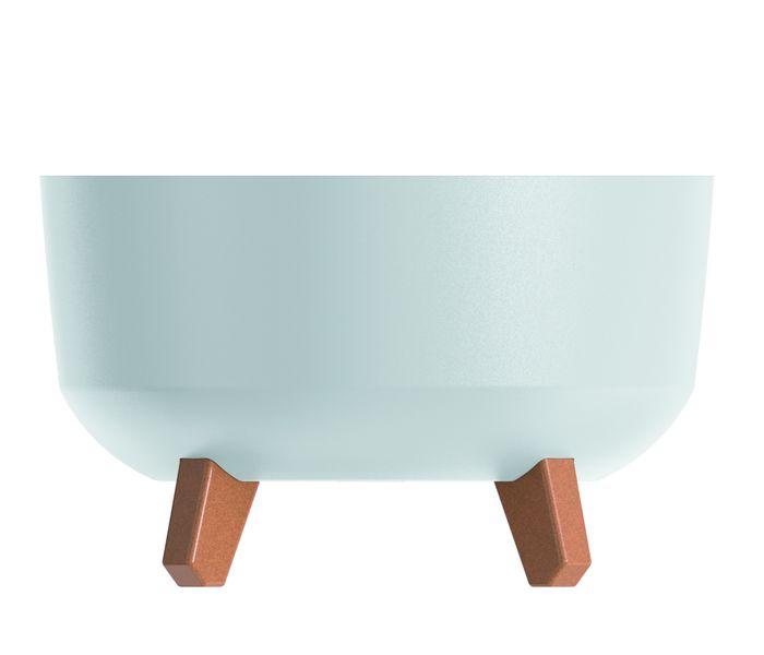 Doniczka na nóżkach GRACIA LOW DGRL240L | Biały, Kształt Okrągły, Wymiary 23.5x15.5 cm, Kolor Biały, Prosperplast zdjęcie 1