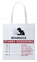 Dla Spawacza Prezent Torba Eco Biała Shopper Z Nadrukiem Ze Zdjęciem
