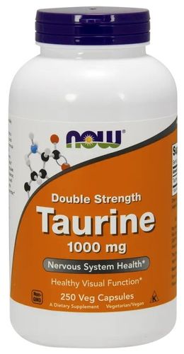 NOW Foods Taurine 1000mg TAURYNA UKŁAD NERWOWY 250 vege kaps na Arena.pl