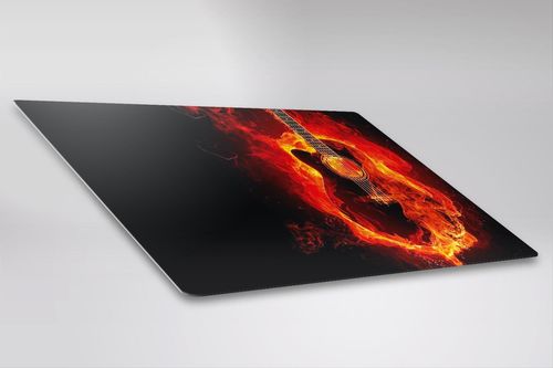 Obraz na metalu, Płonąca gitara 70x50 na Arena.pl