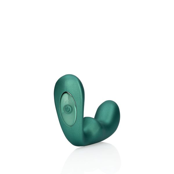 Pointed Vibrating Prostate Massager with Remote Control - Metallic Green zdjęcie 8