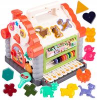 Sorter kształtów domek interaktywny multidomek edukacyjny pianinko XXL 18m
