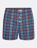 Luźne bokserki męskie Henderson Classic granatowe w kratę XXL