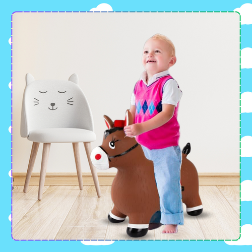 skoczek dla dzieci do skakania gumowy z pompką osiołek na Arena.pl