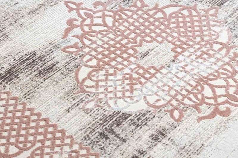 RUG/LU/IONA/FRAME3/BEIGE+PINK/160x220 zdjęcie 6