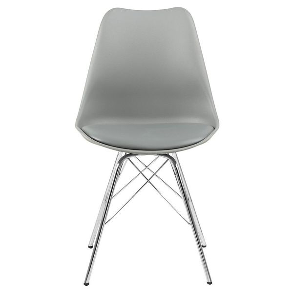Krzesło Eris PP szare z tworzywa zdjęcie 3