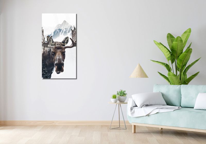 Obraz 50x100cm Łoś Duch Lasu zdjęcie 2