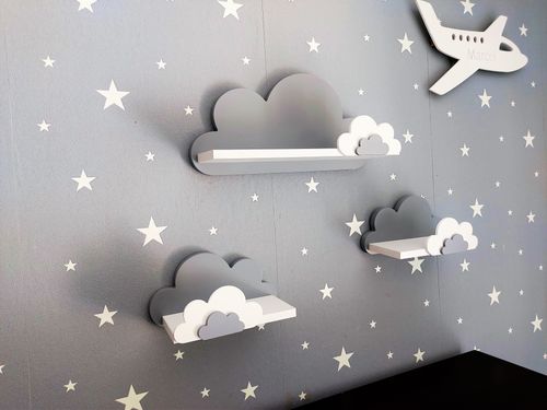 Półki chmurki 3 sztuki półka chmurka kolory do wyboru na Arena.pl