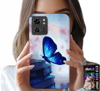 ETUI DO MOTOROLA EDGE 40 - NIEBIESKI MOTYLEK, MOTYL, DAMSKIE WZORY