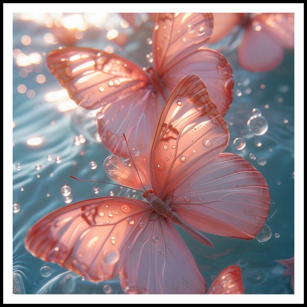 Plakat 90x90cm Świetliste Motyle zdjęcie 3