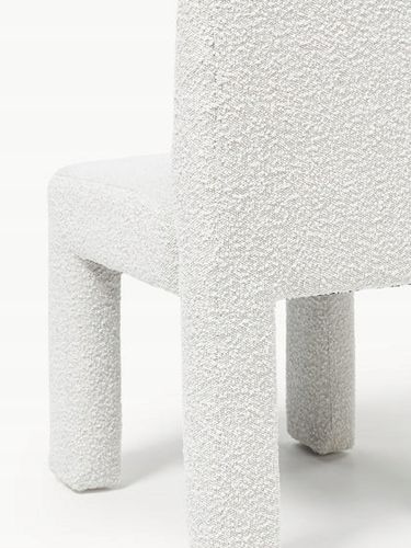 Krzesło tapicerowane Bouclé Lukas Białe na Arena.pl