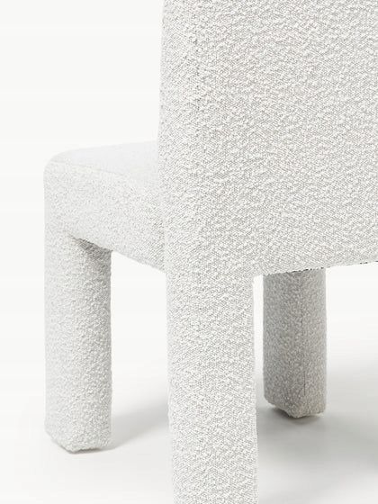 Krzesło tapicerowane Bouclé Lukas Białe zdjęcie 6