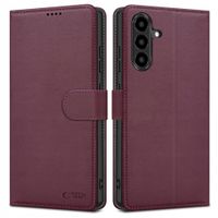 ETUI TECH-PROTECT WALLET BORDOWE DO SAMSUNG GALAXY A56 5G SKÓRZANE Z KLAPKĄ