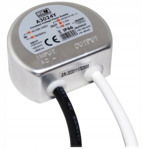 Zasilacz Do Taśmy LED 24V 30W 1A Stałonapięciowy Transformator DC IP66 na Arena.pl