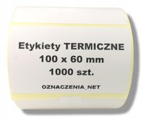 Etykiety TERMICZNE 100x60 samoprzylepne 1000 szt