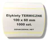Etykiety TERMICZNE 100x60 samoprzylepne 1000 szt