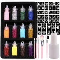 TATUAZE BROKATOWE DIY SZABLONY ZESTAW DLA DZIECI