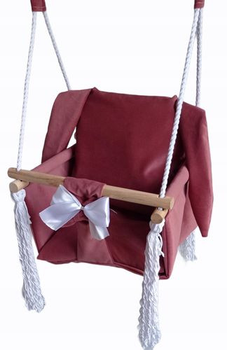 HUŚTAWKA DLA DZIECI miś BORDOWY dom pokojowa ogród na Arena.pl