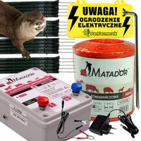 ZESTAW PASTUCH ELEKTRYCZNY NA WYDRY WYDRĘ elektryzator UNIWERSALNY 1,1J