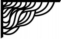 4. AŻUR NAROŻNY nowoczesna ozdoba firan okna DUŻA