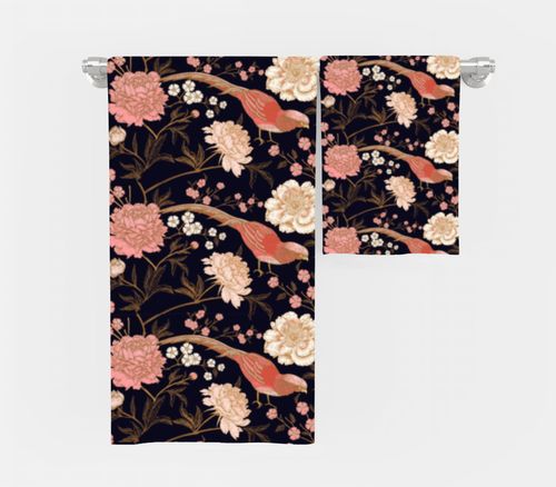 RĘCZNIK Kwiaty i ptaszek z twoim dowolnym tekstem 150x70cm 035H na Arena.pl