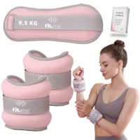 OBCIĄŻNIKI CIĘŻARKI NA KOSTKI NADGARSTKI RĘCE NOGI 2x0,5KG CIĘŻARKI FIT.ME