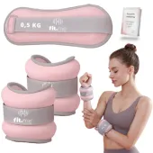 OBCIĄŻNIKI CIĘŻARKI NA KOSTKI NADGARSTKI RĘCE NOGI 2x0,5KG CIĘŻARKI FIT.ME