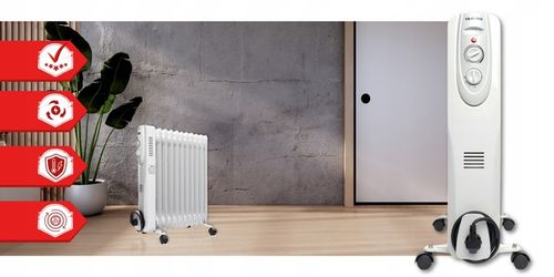 Grzejnik Elektryczny Olejowy Szybko Grzeje 2500W Energooszczędny MOCNY na Arena.pl