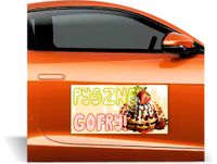 Magnes na samochód reklama magnetyczna 60x30 PYSZNE GOFRY