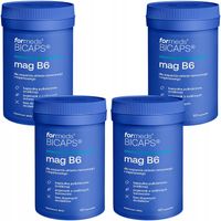 Bicaps MAG B6 4x 60 kap Skurcze CZYSTY SKŁAD CYTRYNIAN MAGNEZU | FORMEDS