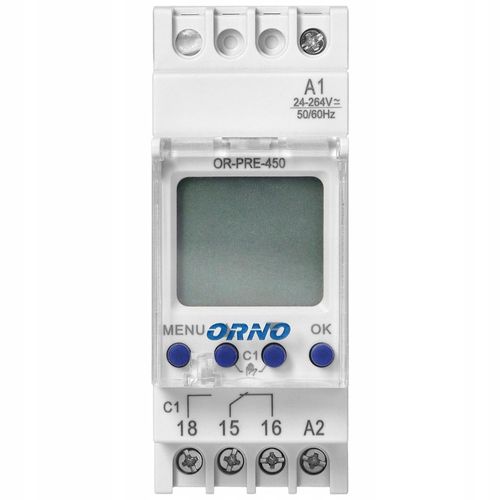Elektroniczny programator czasowy 100 programów 1 wyjście 16A/230V ORNO na Arena.pl