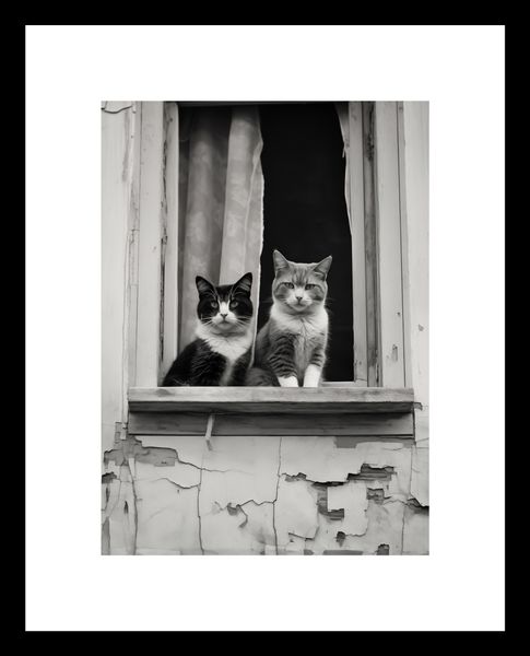 Plakat 13x18cm Para w Oknie zdjęcie 3