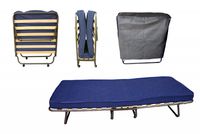 Łóżko składane COMO na kółkach190x80 materac 10cm