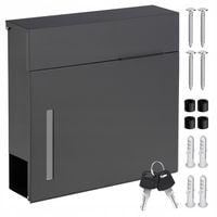 Skrzynka Na Listy Ogrodzenie Pocztowa Antracyt Wrzutnia Stalowa Nierdzewna