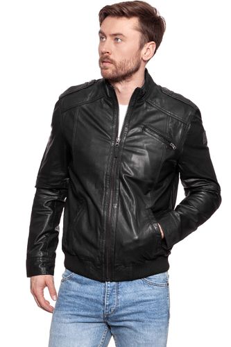 WRANGLER LEATHER JACKET BLACK W4449ZI01 M na Arena.pl