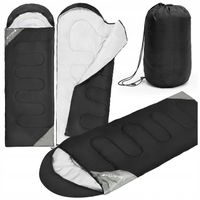 ŚPIWÓR TURYSTYCZNY MUMIA Z KAPTUREM CIEPŁY KOŁDRA 2w1 LEKKI POKROWIEC 210cm