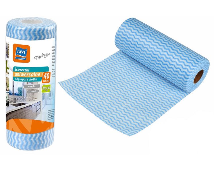 ŚCIERKI ŚCIERECZKI UNIWERSALNE NA ROLCE 40 SZT. 20 X 40 CM zdjęcie 1