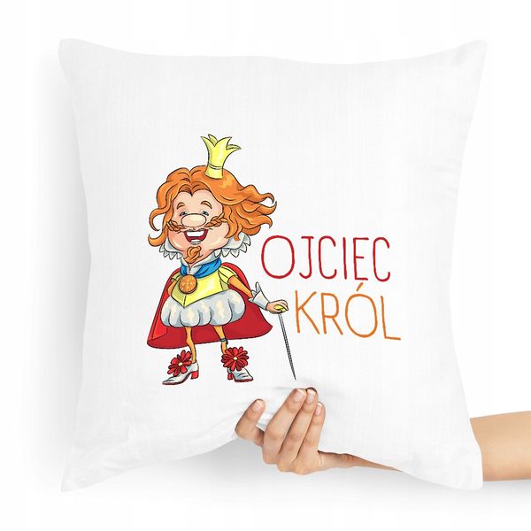 Poduszka Prezent Dla Taty Ojca Ojciec Król Z Nadrukiem Ze Zdjęciem zdjęcie 1