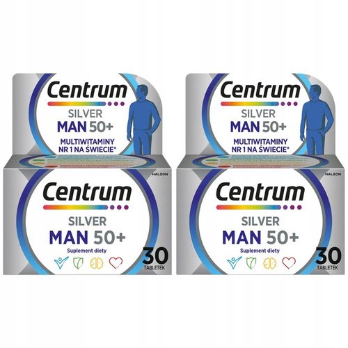Multiwitaminadla mężczyzn Centrum Man 50+ Silver minerały 30 tabletek na Arena.pl