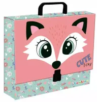 Teczka z rączką dla dziecka do przechowywania prac z motywem lisa - Fox A4