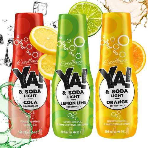 3X SYROP KONCENTRAT DO SATURATORA WODY YA SODA LIGHT COLA LIMONKA BEZ na Arena.pl