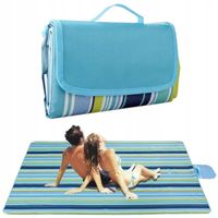 2X KOC PIKNIKOWY PLAŻOWY NA PLAŻE KOCYK SKŁADANY MATA BIWAKOWA 200x200CM