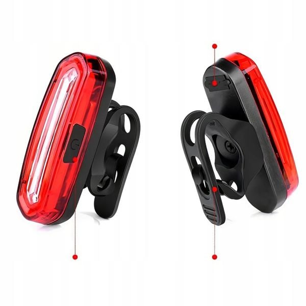 LAMPKA ROWEROWA TYLNA LED USB MOCNA zdjęcie 9