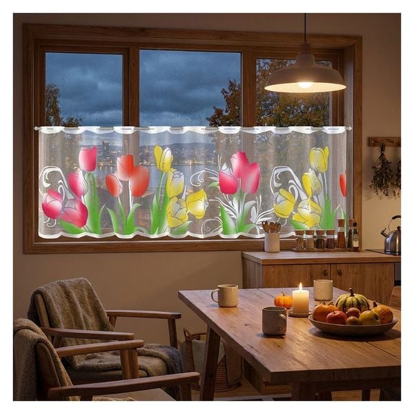 Firanka Tulipany wysokość 50 cm DomoweTekstylia | WN266T 050 zdjęcie 12